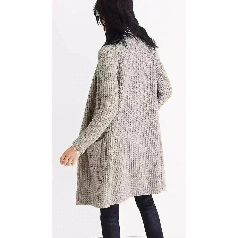 *Madewell Waffle Stitch Sweater Coat Cardigan Size S - Picture 2 of 9